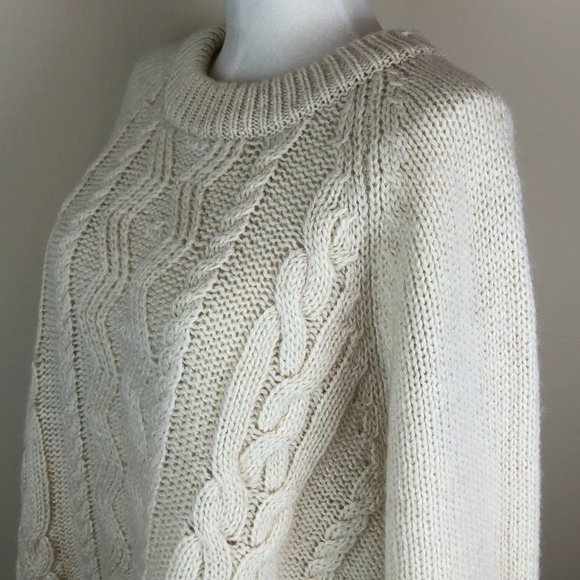 Calf of Man Wool Oversized Fisherman Sweater - Picture 3 of 10